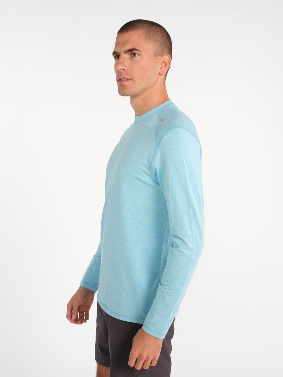 Men'S tasc Performance Sale | Carrollton Ls - Men'S Long Sleeve T-Shirts - Tasc Performance Radiant Blue Heather