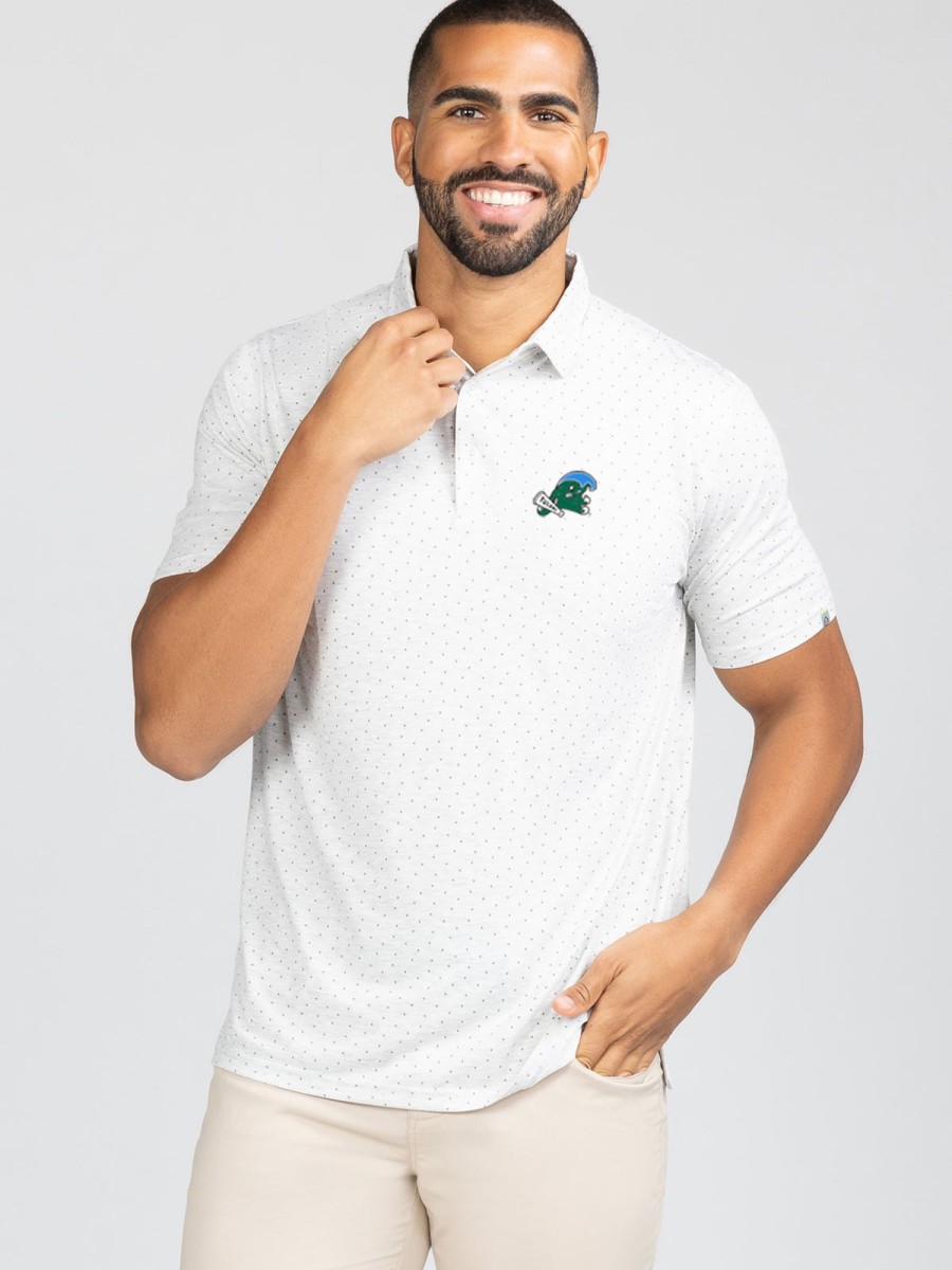 Men'S tasc Performance Polos | Cloud Polo - Ace Dot - Tulane Light Heather Gray - Tul