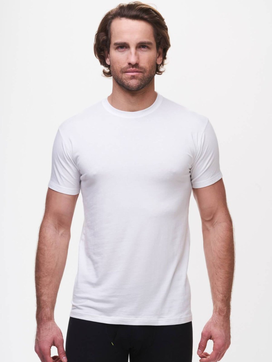 Men'S tasc Performance Lounge | Bamboo Undershirt: Tasc Performance'S Bambare Crew Neck White