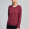 Women'S tasc Performance Sale | Women'S Riverwalk French Terry Casual Sweatshirt | Tasc Performance Wineberry