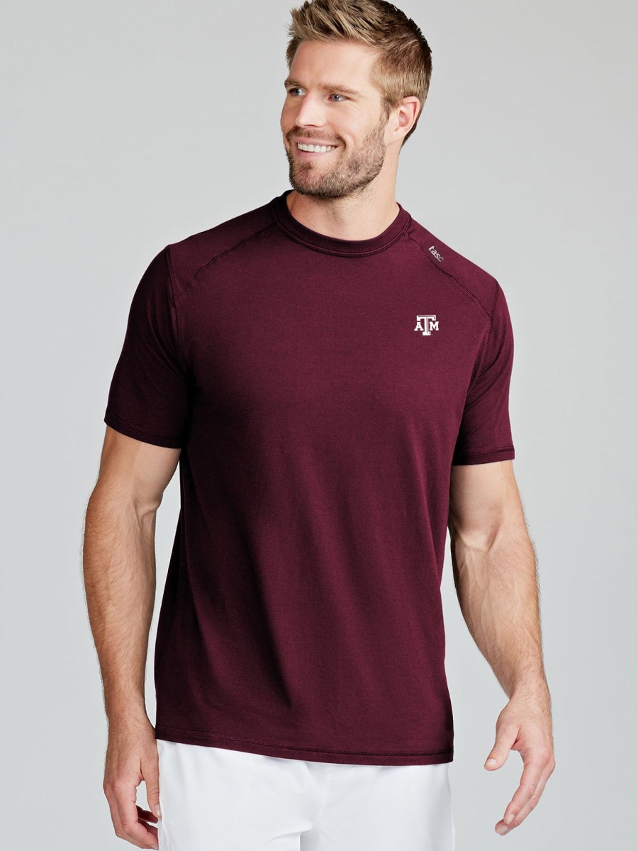 Men'S tasc Performance T-Shirts | Carrollton Fitness T-Shirt - Texas A&M Maroon C