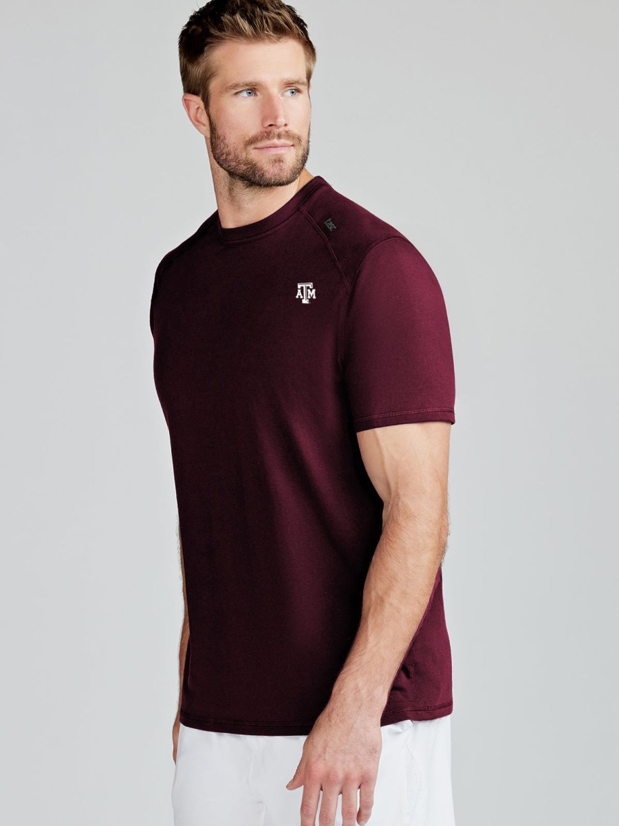 Men'S tasc Performance T-Shirts | Carrollton Fitness T-Shirt - Texas A&M Maroon C