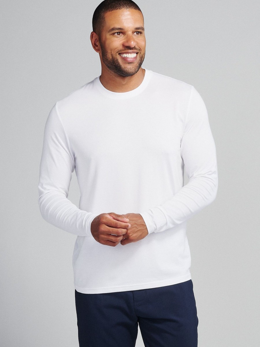 Men'S tasc Performance Long Sleeves | Pimaluxe Long Sleeve T-Shirt White