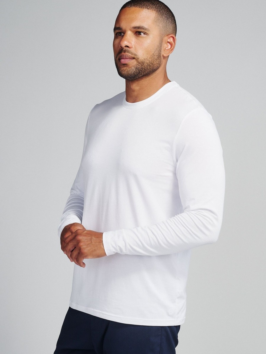 Men'S tasc Performance Long Sleeves | Pimaluxe Long Sleeve T-Shirt White