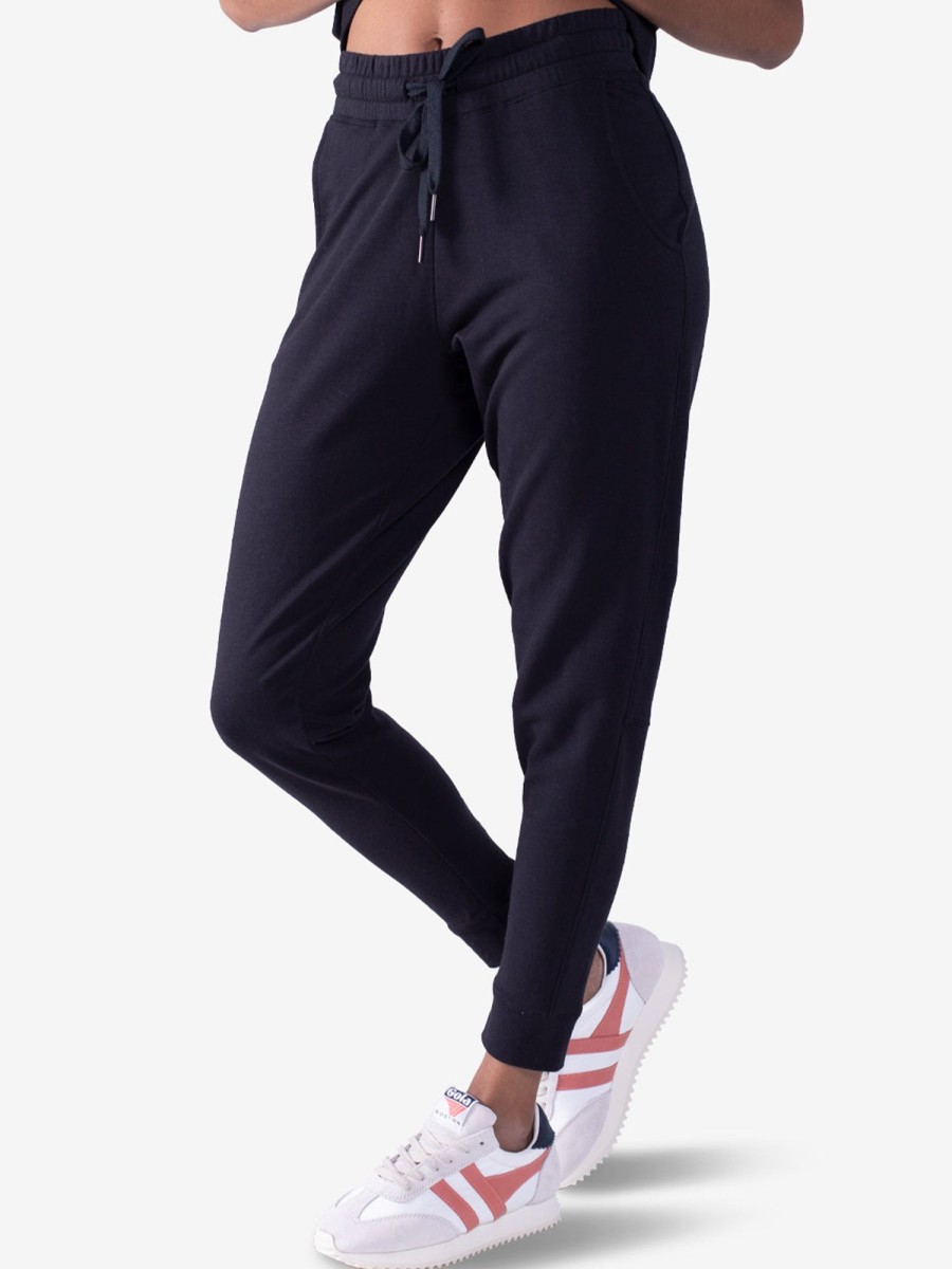 Women'S tasc Performance Joggers + Pants | Women'S Varsity Brushed Lightweight Jogger | Tasc Performance Black