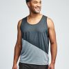 Men'S tasc Performance Sale | Recess Running Tank Blocked Black Heather/Heather Gray