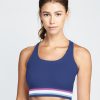 Women'S tasc Performance Sale | Allways Sports Bra Stripe Band Classic Navy/Orchid Stripe