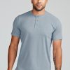 Men'S tasc Performance Sale | Everywear Short Sleeve Henley Perfect Gray Heather