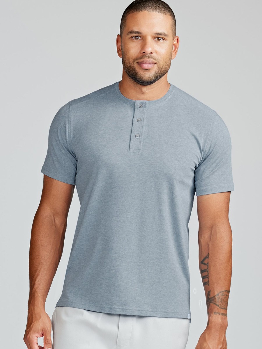 Men'S tasc Performance Sale | Everywear Short Sleeve Henley Perfect Gray Heather