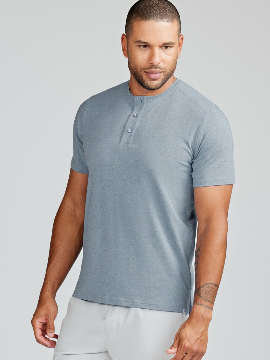 Men'S tasc Performance Sale | Everywear Short Sleeve Henley Perfect Gray Heather