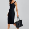 Women'S tasc Performance New Arrivals | Microluxe Rib Midi Dress Black