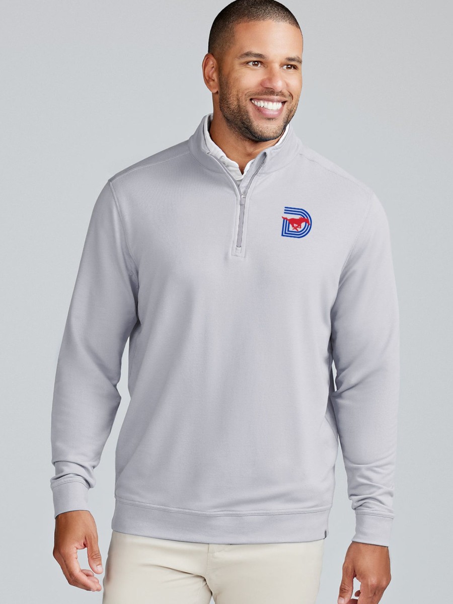 Men'S tasc Performance Pullovers + Sweatshirts | Cloud French Terry Quarter Zip - Smu Alloy